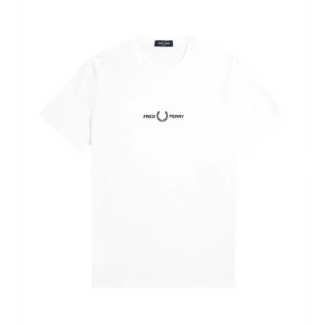 Fred Perry T-Shirt Logo Bianco Uomo