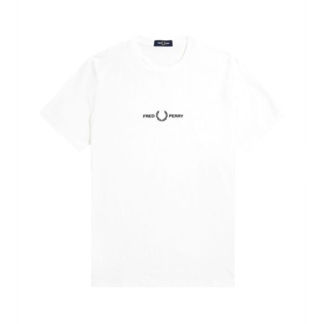 Fred Perry T-Shirt Logo Bianco Uomo