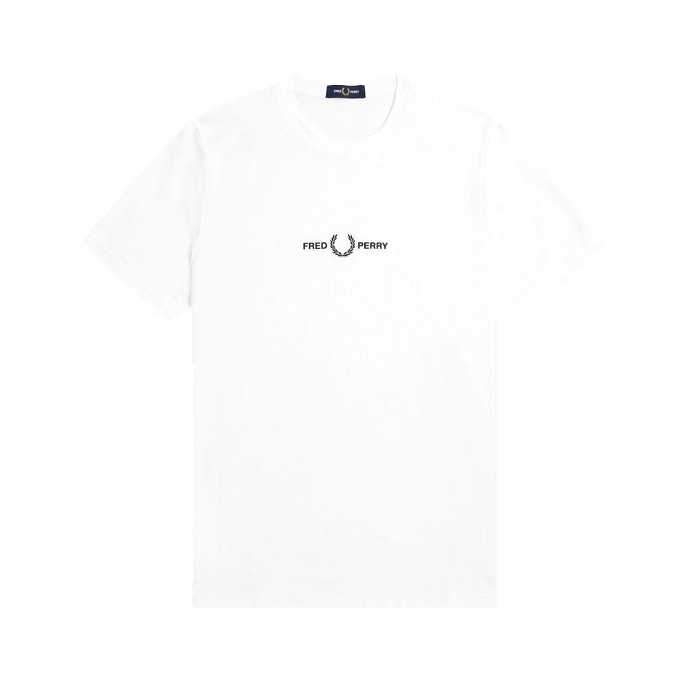 Image of Fred Perry T-Shirt Logo Bianco Uomo XL