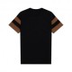 Fred Perry T-Shirt Logo Maniche Bicolor Nero Uomo