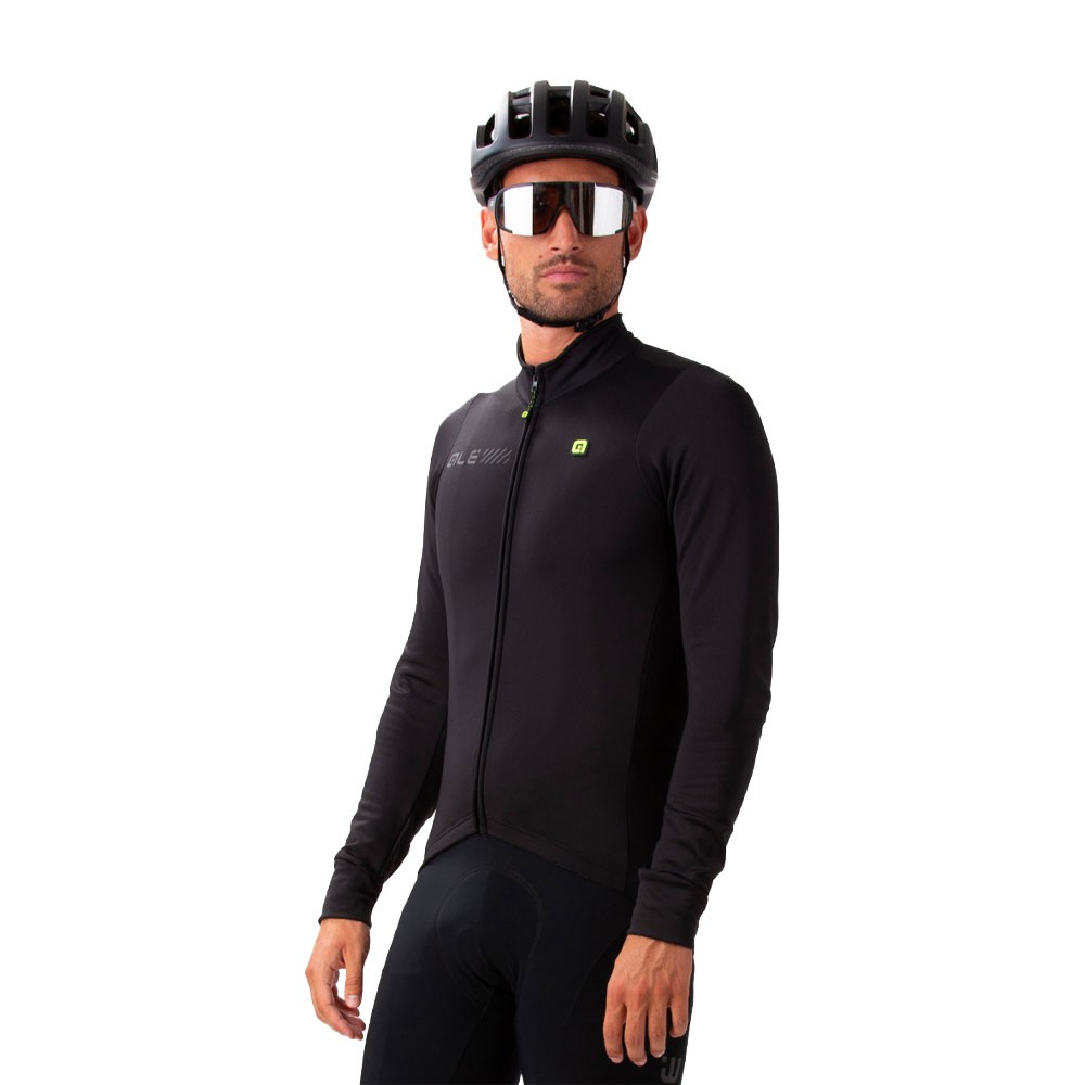 Image of Ale' Solid Fondo Nero - Maglia Ciclismo Uomo XXL