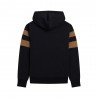 Fred Perry Felpa Logo Maniche Bicolore Nero Uomo