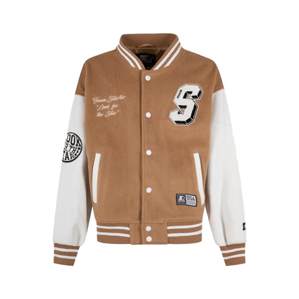 starter giacca varsity beige l uomo