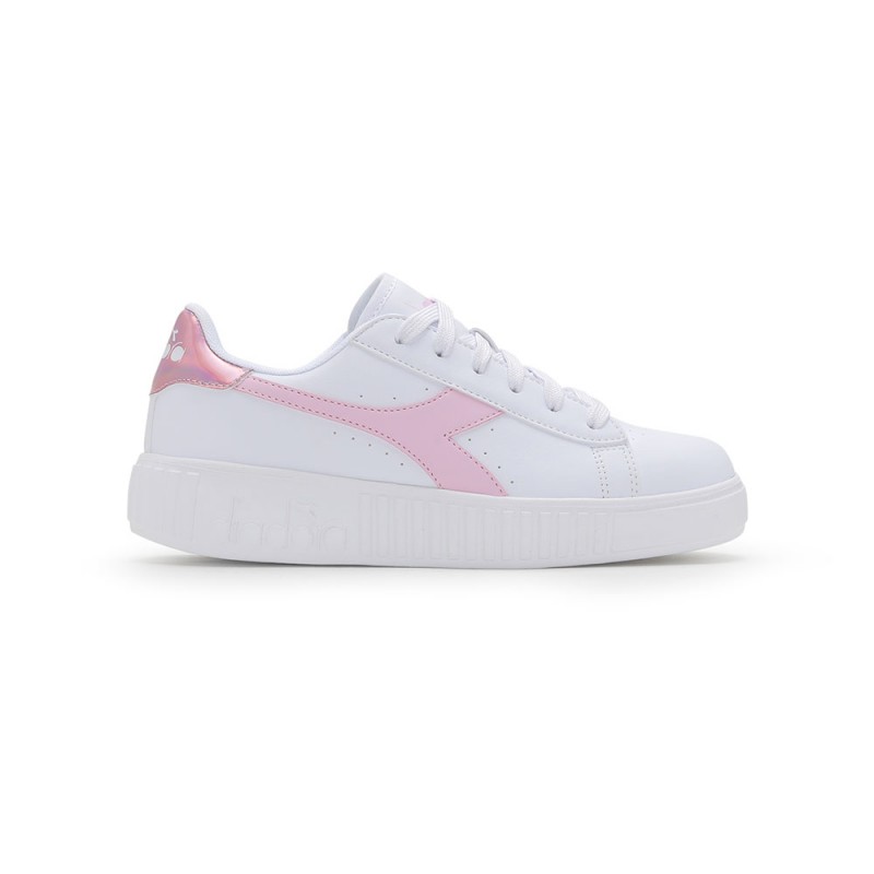 Diadora Game Step Gs Bianco Rosa - Sneakers Bambina