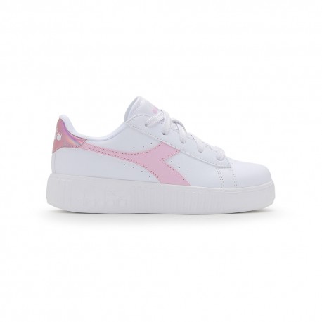 Diadora Game Step Ps Bianco Rosa - Sneakers Bambina
