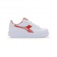 Diadora Game Step Lola Ps Bianco Rosso - Sneakers Bambina