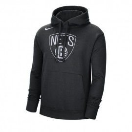 Nike Felpa Nba Nets Flc Essential Nero Bianco Uomo