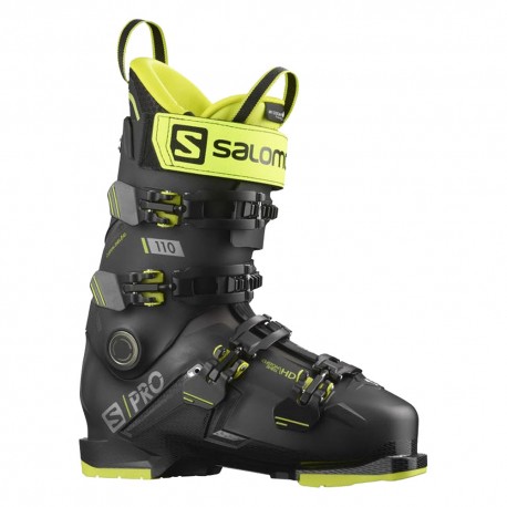 Salomon S Pro 110 Gw Nero Acid Verde - Scarponi Da Sci Uomo