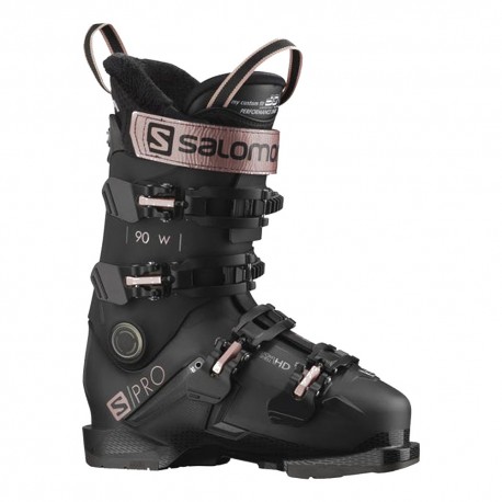 Salomon S Pro 90 Gw Nero Rose Oro - Scarponi Da Sci Donna
