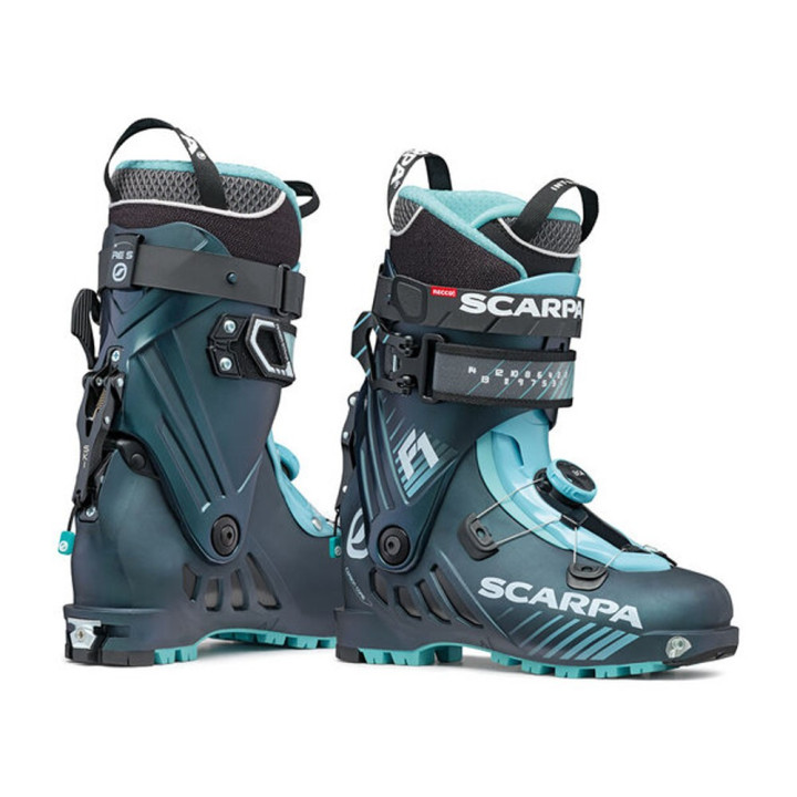 Scarpa F1 Anthracite-Aqua - Scarponi Sci Alpinismo Donna