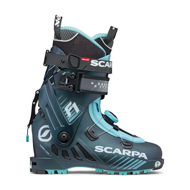 Scarpa F1 Anthracite-Aqua - Scarponi Sci Alpinismo Donna
