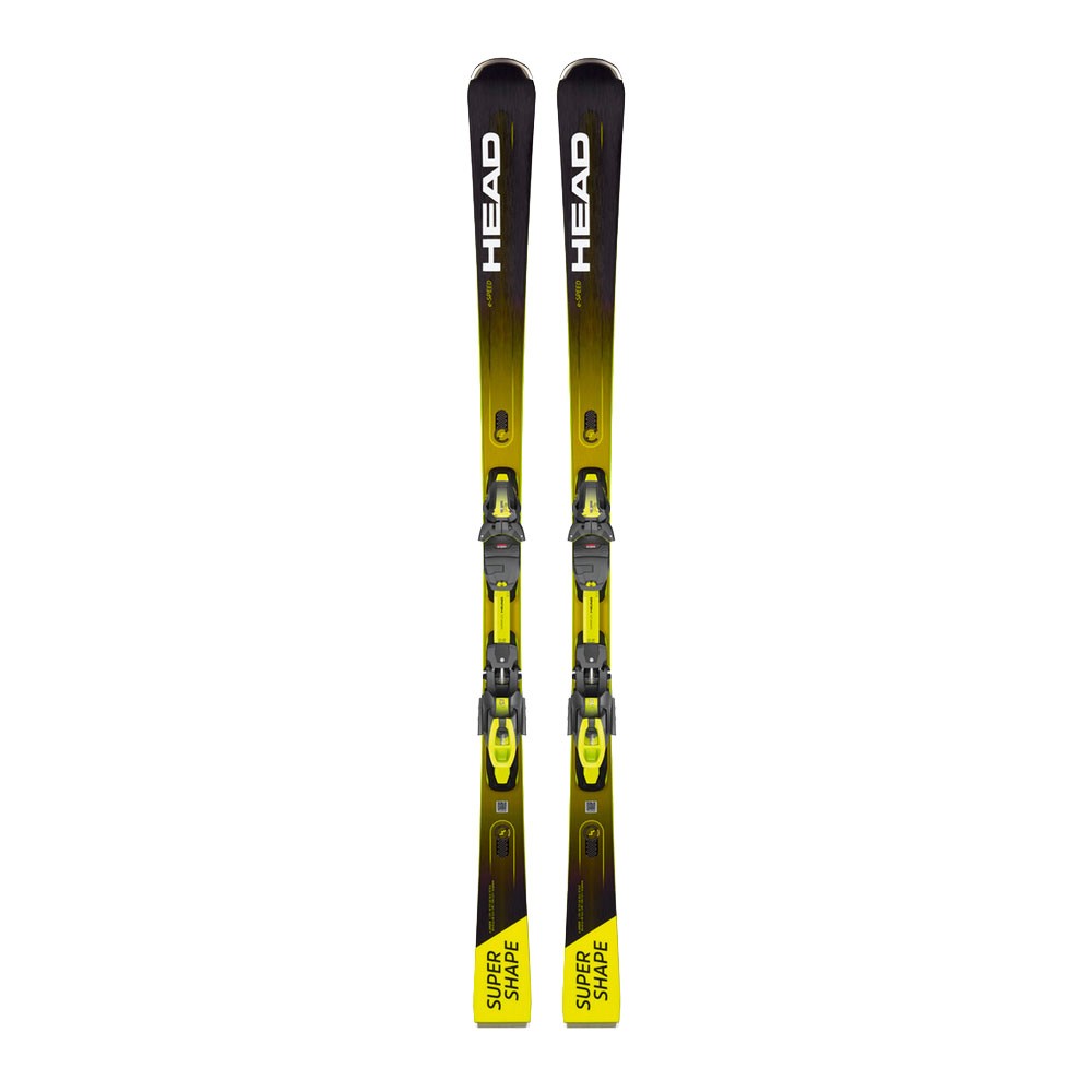 Head Supershape E-Speed con attacco Pr12 Gw Nero Giallo - Sci Alpino Uomo 177 cm