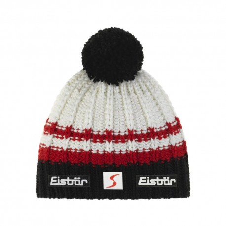 Eisbar Berretto Sci Kova Pompon Sp Bianco Rosso Donna