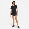 Nike Maglia Running Mezze Maniche Df Race Nero Reflective Argento Donna