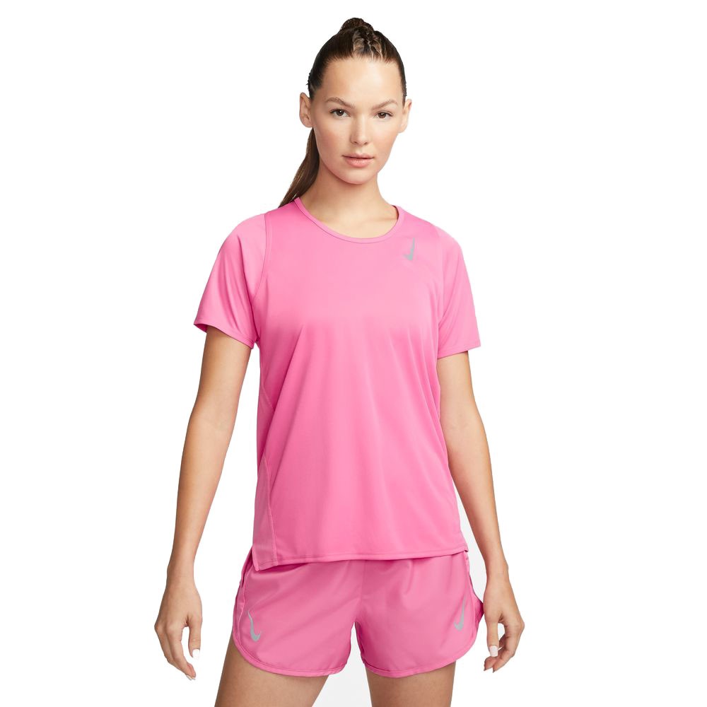 Nike Maglia Running Mm Df Race Rosa Argento Donna L
