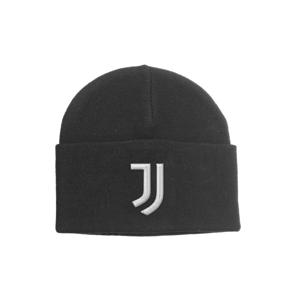 Image of Imma Berretto Calcio Juve 3D Jacquard Nero Bianco Uomo TU