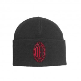 Imma Berretto Calcio Milan 3D Jacquard Nero Rosso Uomo