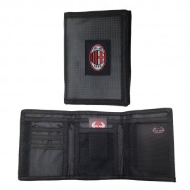 Portafoglio Milan Carbon nero rosso