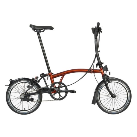 Brompton Folding C-Line Explore 6V S Flame Lacque - Bicicletta Pieghevole Uomo