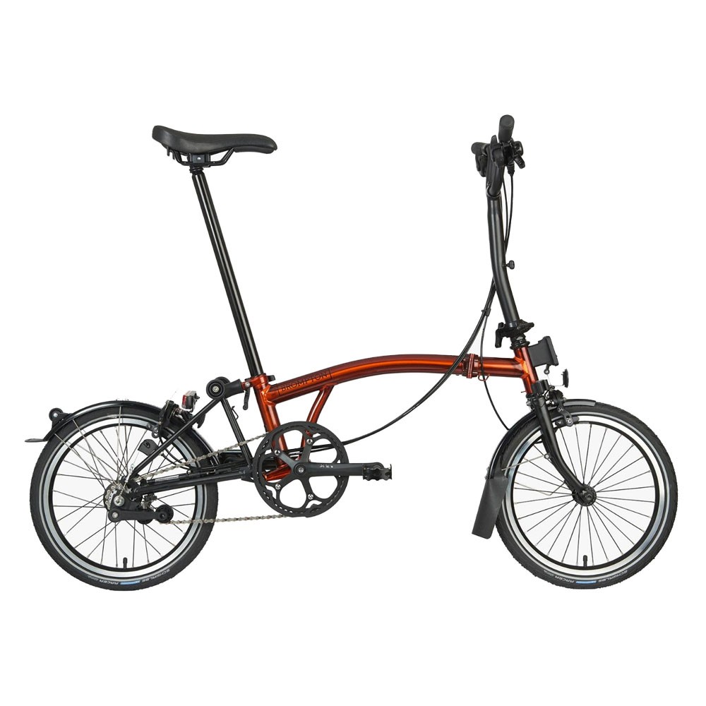 Image of Brompton Folding C-Line Explore 6V S Flame Lacque - Bicicletta Pieghevole Uomo TU