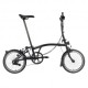 Brompton Folding C-Line Urban 2V S Matt Nero Mat - Bicicletta Pieghevole Uomo