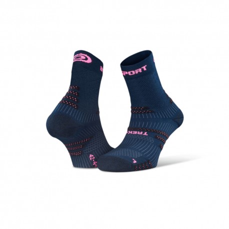 Bv Sport Calze Trek+ Evo Mid Blu Rosa