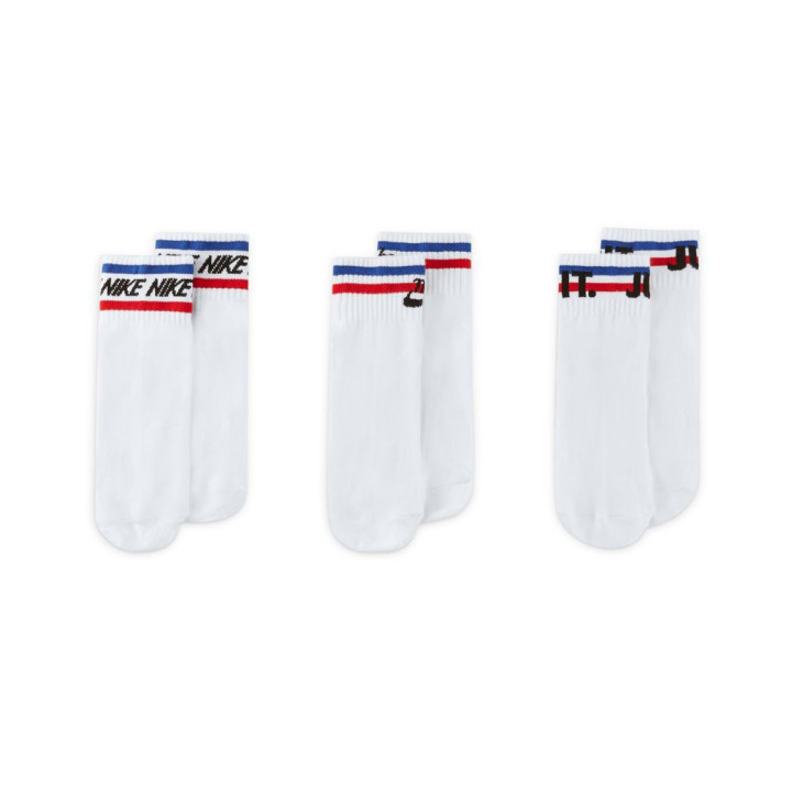 Nike Calze Quarter Tris Pack Bianco