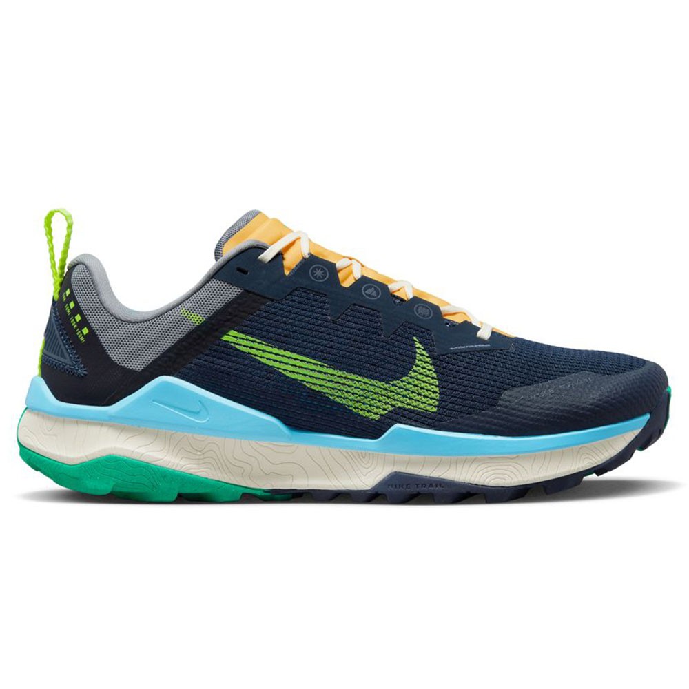 Nike React Wildhorse 8 Blu Verde Grigio - Scarpe Trail Running Uomo EUR 43 / US 9.5