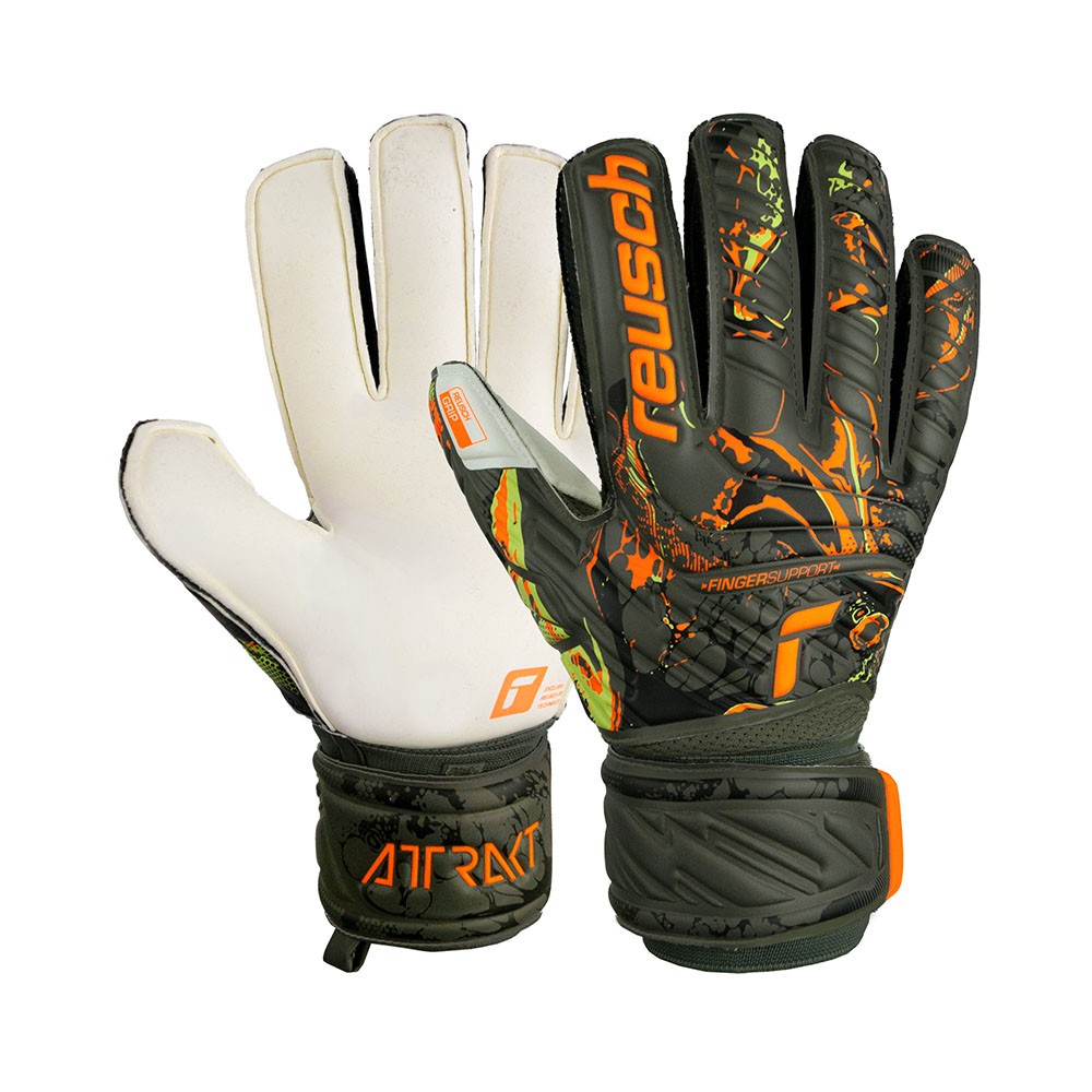 Reusch Guanti Calcio Attrakt Grip Finger Support Verde Arancio Uomo -  Acquista online su Sportland