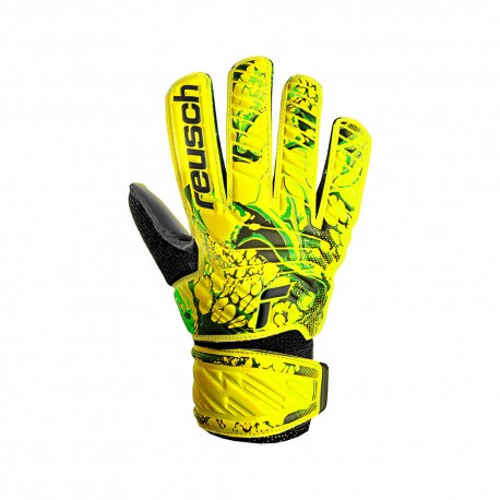 Reusch Guanti Calcio Attrakt Solid Giallo Nero Bambino