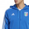 ADIDAS Felpa Calcio Italia 2023 Dna Full Zip Azzurro Uomo