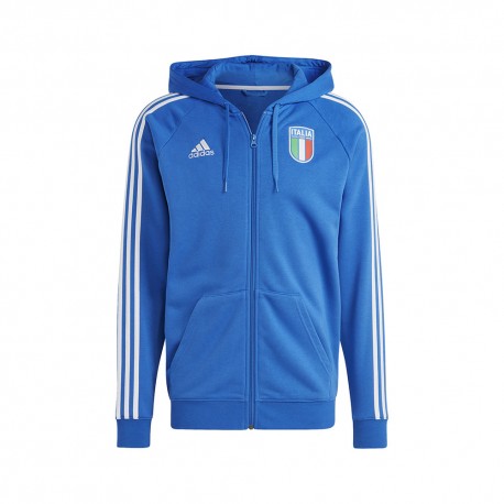 ADIDAS Felpa Calcio Italia 2023 Dna Full Zip Azzurro Uomo