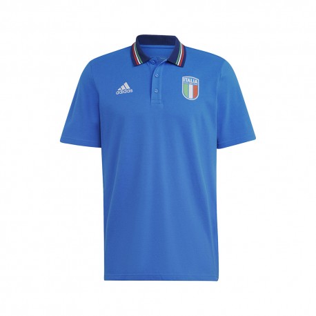 ADIDAS Polo Calcio Italia 2023 Dna Azzurro Uomo