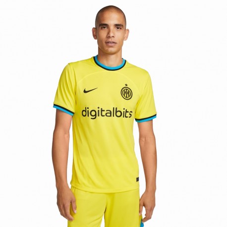 Nike Maglia Maniche Corte Inter Third 22/23 Giallo Nero Uomo