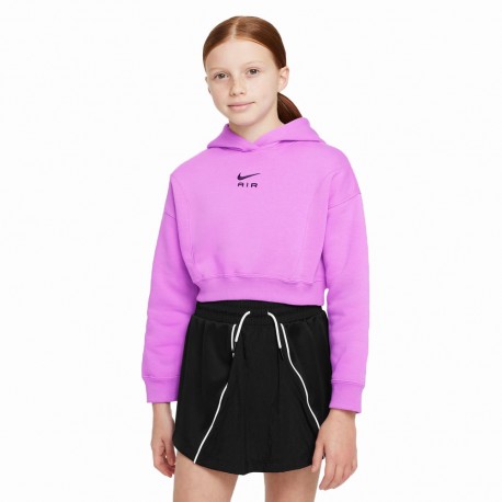 Nike Felpa Con Cappuccio Air Viola Bambina