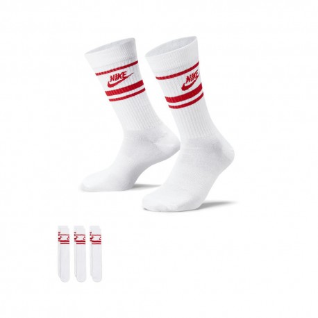 Nike Calze Tris Pack Logo Bianco XL