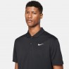 Nike Polo Tennis Mm Df Solid Nero Bianco Uomo