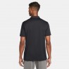 Nike Polo Tennis Mm Df Solid Nero Bianco Uomo