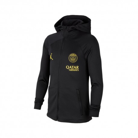 Nike Tuta Calcio Psg Con Cappuccio 4Th Jordan Nero Bambino