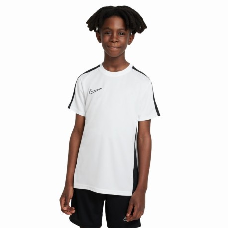 Nike Maglia Maniche Corte Academy23 Bianco Nero Bambino