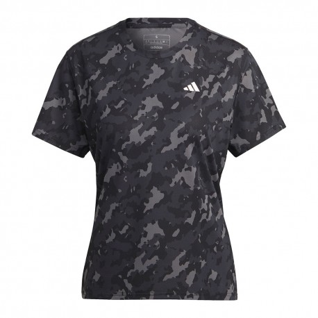 ADIDAS Maglia Running Otr Aop Nero Donna