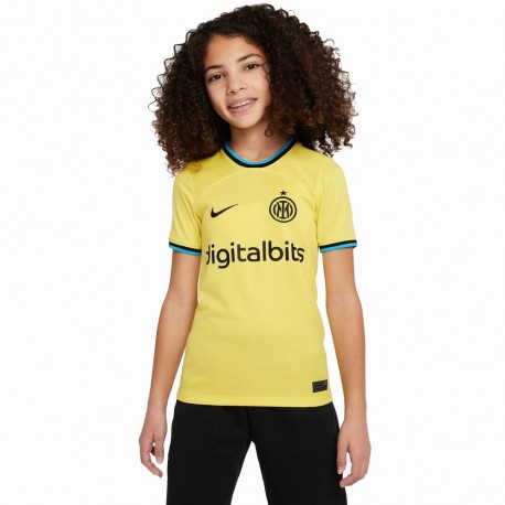 Nike Maglia Maniche Corte Inter Third 22/23 Giallo Nero Bambino
