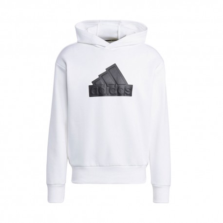 ADIDAS Felpa Palestra Con Cappuccio Big Logo Bianco Uomo