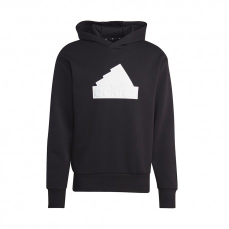 ADIDAS Felpa Palestra Con Cappuccio Big Logo Nero Uomo