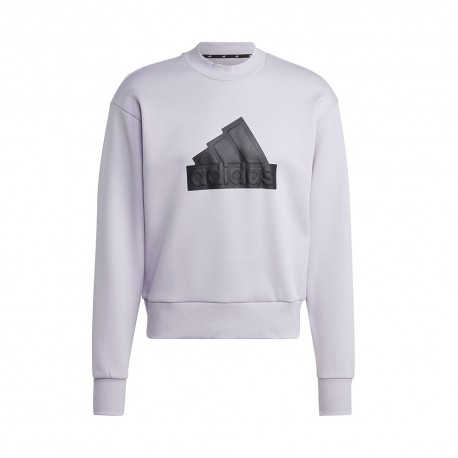 ADIDAS Felpa Palestra Girocollo Big Logo Grigio Uomo