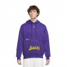 Nike Felpa Nba Lakers Flc Cts Viola Giallo Uomo