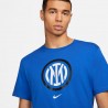 Nike Maglia Maniche Corte Inter Crest Azzurro Bianco Uomo