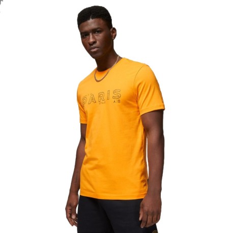 Nike T-Shirt Psg Jordan Giallo Uomo