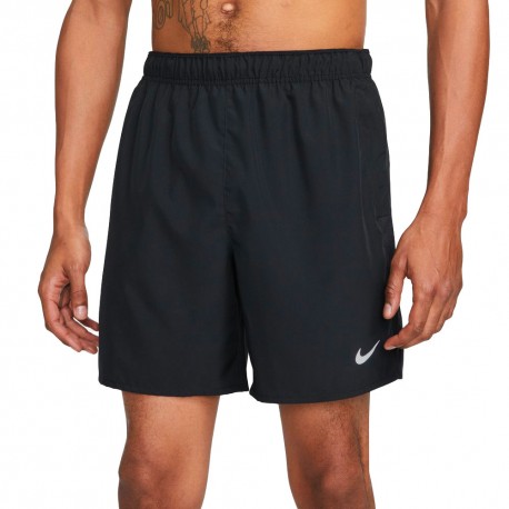 Nike Pantaloncini Running Df Challenger 7 Inch Nero Reflective Argento Uomo