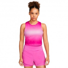 Nike Crop Top Running Df Swoosh Active Fuchsia Reflective Silv Er Donna